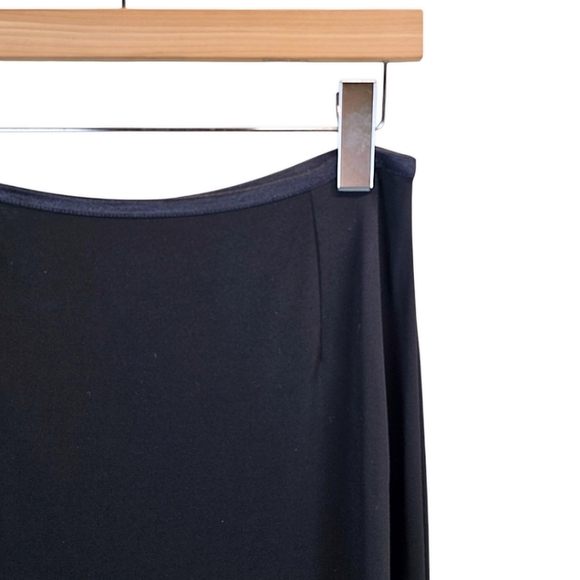 J. Jill Maxi Skirt LP Black Ponte Knit Full Length Minimalist Quiet Luxury - Picture 8 of 13